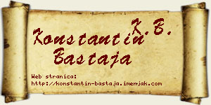 Konstantin Bastaja vizit kartica